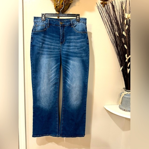Fashion Jeans in Size XL zip and button front stone wash denim - Picture 1 of 8